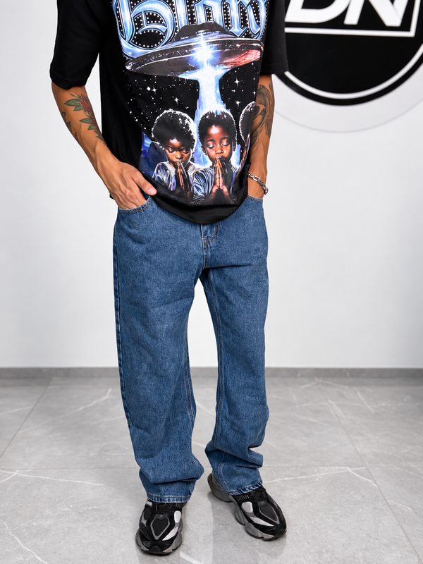 Baggy jeans blu denim