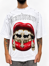 T-shirt Gold lips